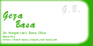 geza basa business card